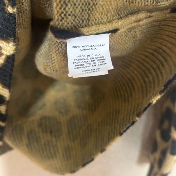 Marc Jacob’s The Printed Sweater Pull-over Top Yellow Leopard Size Small - Picture 3 of 5
